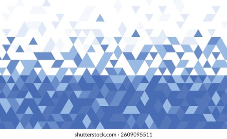 White and blue mosaic background. blue poly texture wallpaper background. triangle geometrical background. polygon pattern