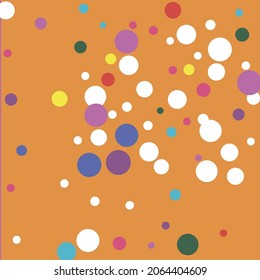 White Blue Multicolor Green Purple Kids Composition. Colorful Orange Polka Dots Turquoise Play Background. Children Red Dark Rainbow Indigo Print. Pastel Color Pink Circles Yellow Illustration.