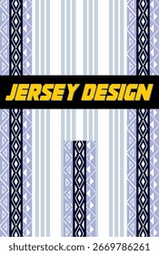 white and blue native style stripe jersey design