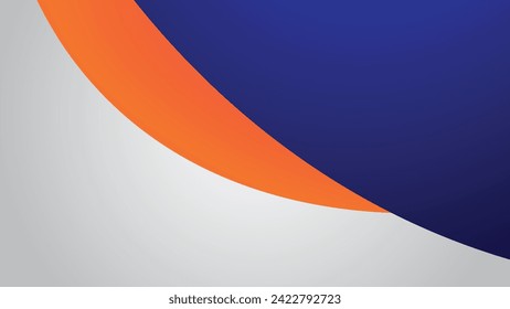 Imagen vectorial de diseño de fondo abstracto azul y naranja blanco con gradiente para fondo o presentación