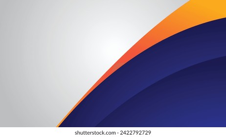 White blue and orange abstract background wallpaper design vector image with gradient for backdrop or presentation