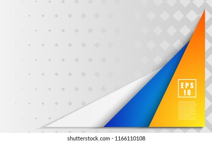 White Blue Orange Background Orange Triangles Inspired Abstract for Screen 4