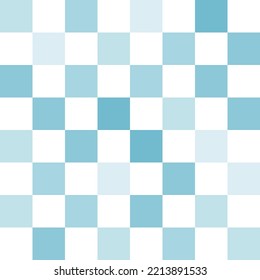 Weiße und blaue pastellfarbene Schachbrettmuster, Hintergrund.