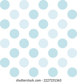 White and blue pastel polka Dot seamless pattern background. Vector illustration.