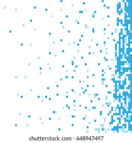 White and blue Pixel abstract pattern background. Vector.