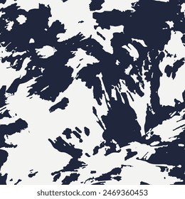 Weiß-blaue Pflanzenblatt Farbe Grunge , Ethnicity botanische Mode bunte Zeichnung wunderschöne Textil-Ornament Ogee Endlosornament nahtlose Trendendendmuster Illustration Streifen Vektorgrafik Print