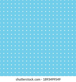 White and blue Polka Dot seamless pattern. Vector background.