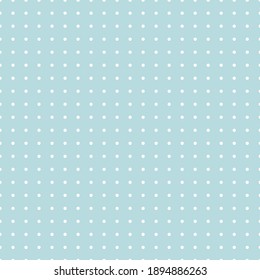 Weiß und blau Polka Dot nahtloses Muster. Für Tischdecken, Kleidung, Hemden, Kleider, Papier, Bettwäsche, Decken, Bettdecken und andere Textilerzeugnisse. Vektorhintergrund.