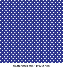 White and blue Polka Dot seamless pattern. Vector background.