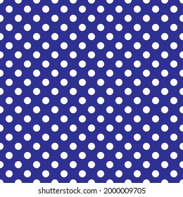 White and blue Polka Dot seamless pattern. Vector background.
