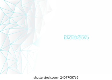 WEISSER UND BLAUER POLYGONALER ABSTRAKTER HINTERGRUND VEKTOR