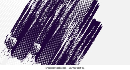 White and blue purple halftone dots colors grunge texture background. Dot pop art comic sport style vector illustration.