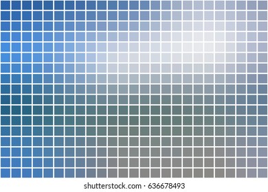 White blue shades abstract vector square tiles over white mosaic background
