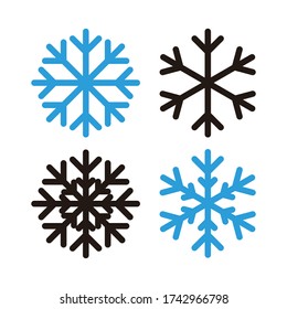 White Blue Snow Icon Vector Design