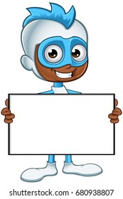 White And Blue Superhero Character