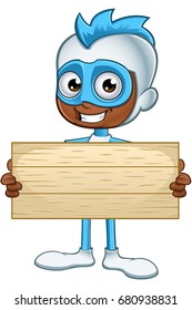 White And Blue Superhero Character