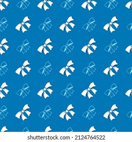 Weiß und Blau, Sweet Ribbon Vektorgrafik Silhouette Nahtlose Muster kann für Hintergrund und Bekleidung Design verwendet werden