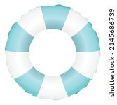 White and blue swim ring. vector illustration