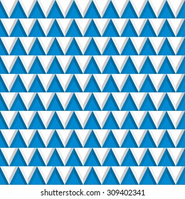 White and blue triangle seamless pattern