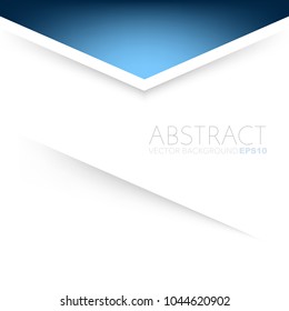 White and blue triangle vector background with corner space for text and background design