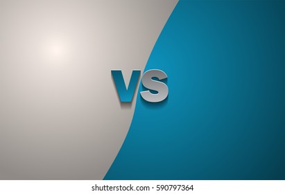 White and Blue Versus Background Screen, Vector Illustration. 