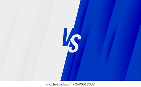 white and blue versus vs screen banner for duel tournament vector