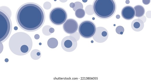 White and Blue Wallpaper, Background or Cover Design for Your Business with Rings, Bubbles Texture - Applicable As a Base for Presentations, Placards, Posters, Brochures - Creative Vector Template