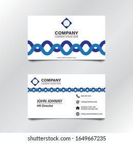 White Blue Wave Business Card