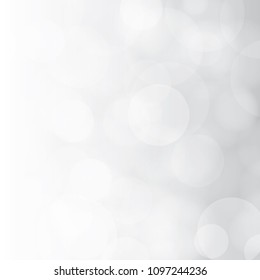 white blur abstract background. bokeh christmas blurred beautiful shiny Christmas lights illustration. Vector