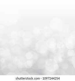 white blur abstract background. bokeh christmas blurred beautiful shiny Christmas lights illustration. Vector