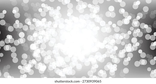 Fondo abstracto de desenfoque blanco. Bokeh Navidad borrosa hermosas luces brillantes de las Navidades