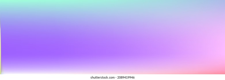 White Blurred Colorful Light Multicolor Pastel Sky Wallpaper. Spotlight Soft Sunrise Color Sunset Gradient Design Pic. Bright Clean Vibrant Vivid Water Sky Horizontal Gradient Mesh Background.