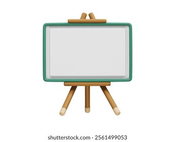 White board 3d icon illustration render vector