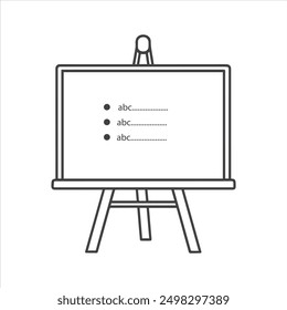 a white board icon outline design