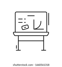 White board icon. Simple line, outline vector elements of office tool icons for ui and ux, website or mobile application