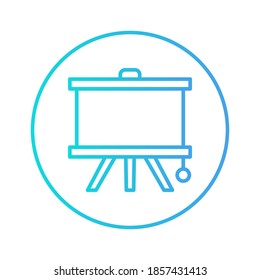 white board icon vector illustration. white board a icon gradient design.
