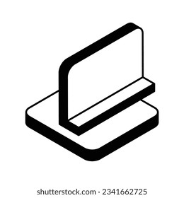 White Board Symbol, Vektorgrafik.