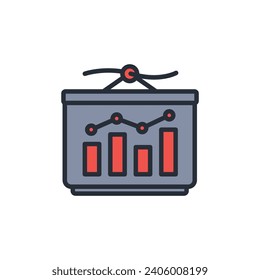 icono de pizarra blanca. vector.Curso editable.Signo de estilo lineal para uso de diseño web,logotipo.Ilustración de símbolo.