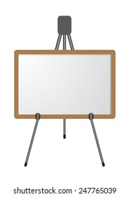 white board on tripod vector illustrations