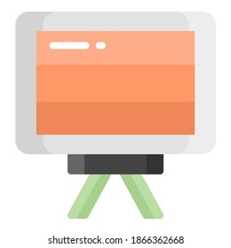 white board vector flat icon, school and education icon