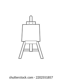 White Board Vector Icon Isolated On White Background. School Icon Vector. Coloring Page Isolated For Kids. For Home Decor Such As Posters, Wall Art, Tote Bag, T-shirt Print.