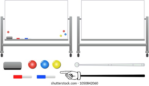 White board with wheels set