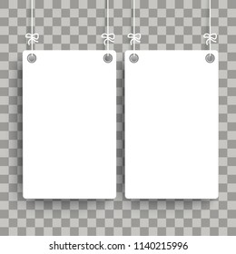 White boards on the checked background. Eps 10 vector file. - Powered by Shutterstock - Get 15% off with code: PIKWIZARD15