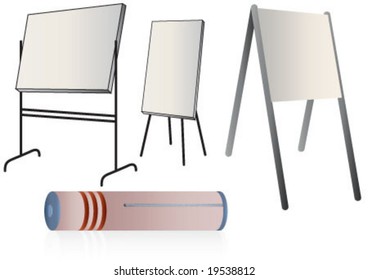 White boards for presentation and education