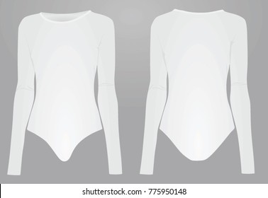 White bodysuit.vector illustration