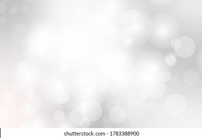 White bokeh background. Abstract blurred texture. Wallpaper for website design and social media advertising. Vector