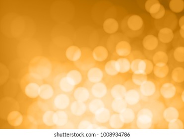 White bokeh blur light on orange luxury background vector illustration.