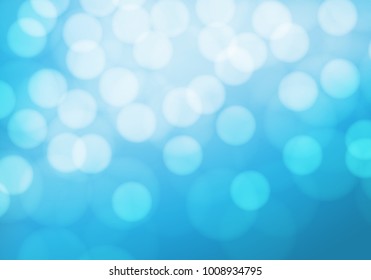 White bokeh blur light on blue luxury background vector illustration.