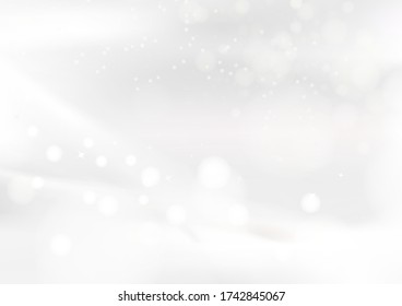 Bokeh blanco, fondo abstracto de celebración, estrellas brillantes ilustraciones vectoriales destellantes