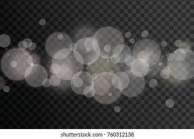 White bokeh christmas light. Christmas light vector. Soft glowing white bokeh and lights. Abstract Vintage Holiday Background bokeh effect.